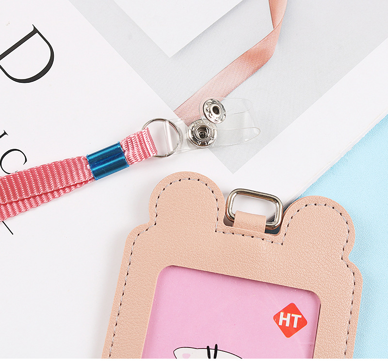 开学季文具店货源可爱pu皮学生卡套小兔子公交卡饭卡保护套证件套