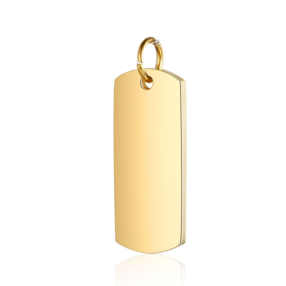 跨境直供不锈钢高档镜面挂圈弧形长方形吊坠 diy饰品配件厂家批发