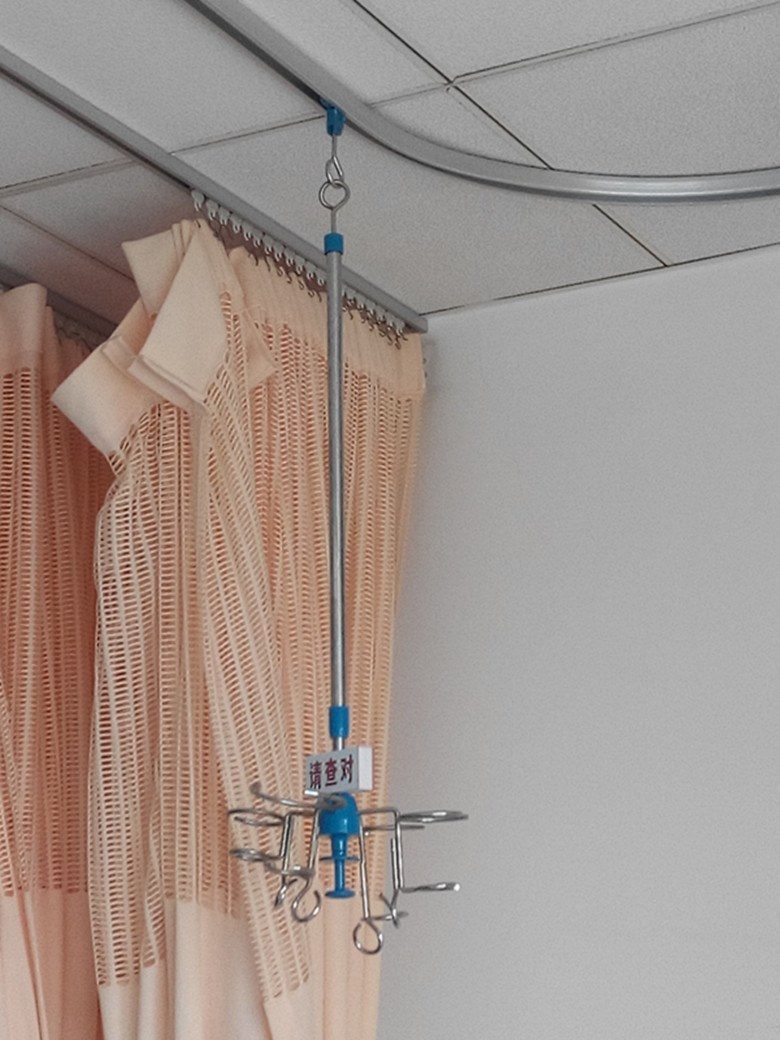 医院加厚不锈钢天轨输液架 医用铝合金轨道输液杆 伸缩吊杆滑车