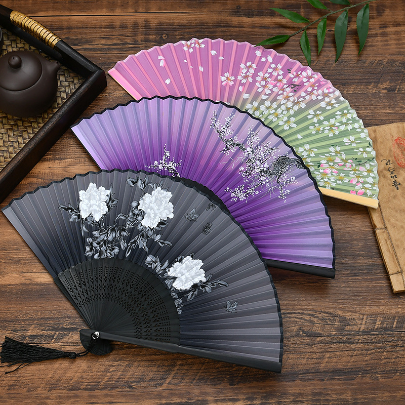 扇子折扇夏季男女日用古典文艺跳舞扇古装表演摄影道具中国风折扇