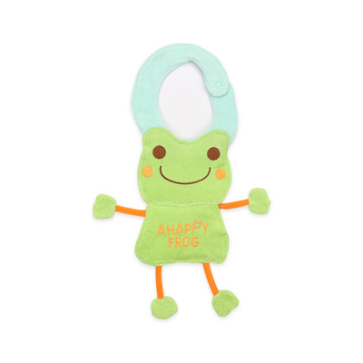 特价清仓婴幼儿卡通造型口水巾动物电绣图案防水围嘴baby毛巾围兜