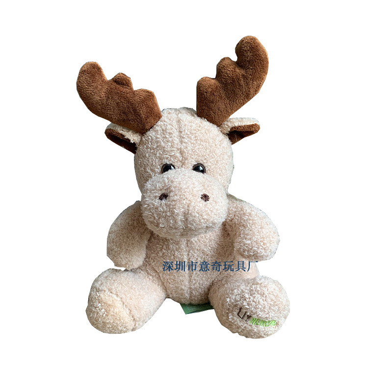 圣诞节麋鹿玩偶外贸驯鹿毛绒玩具小鹿公仔吉祥物节日礼品定 制
