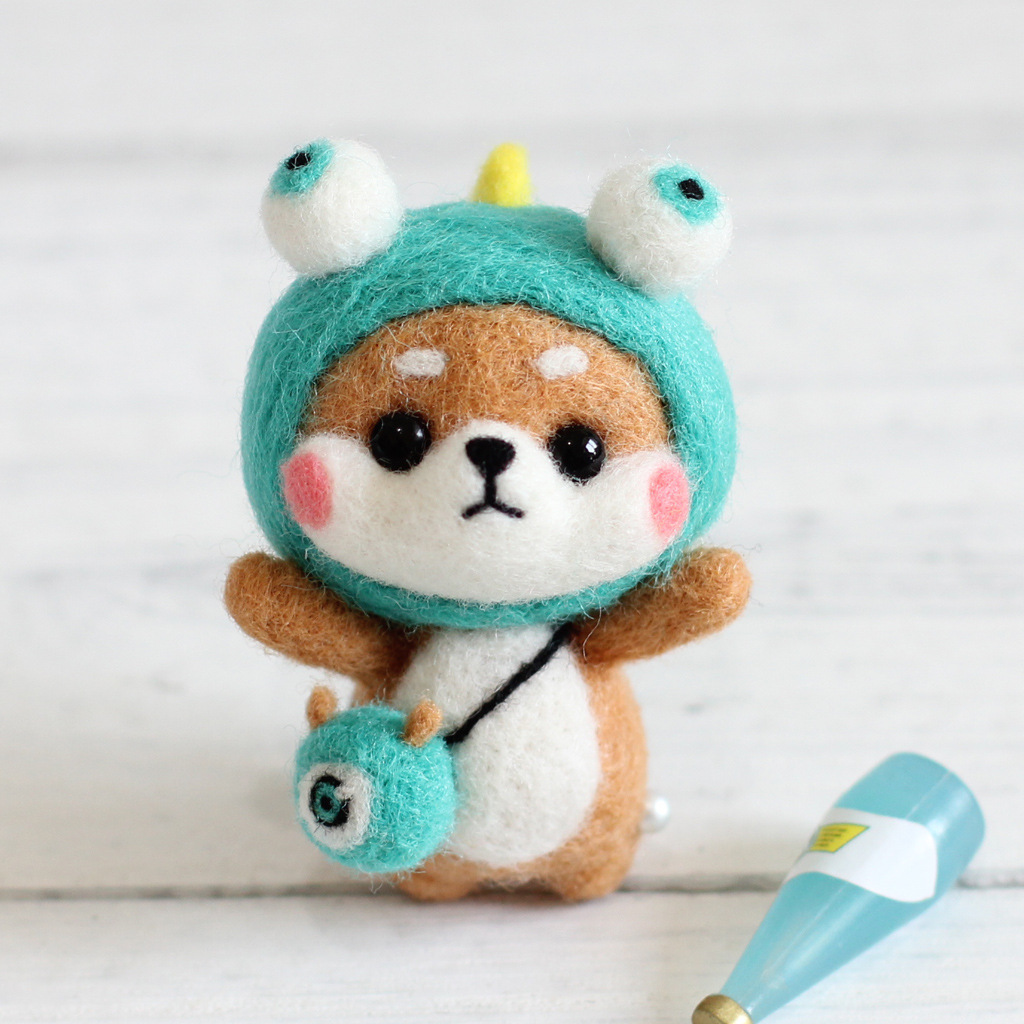 戳戳乐手工制作diy材料包 毛绒公仔 组合 英文说明书