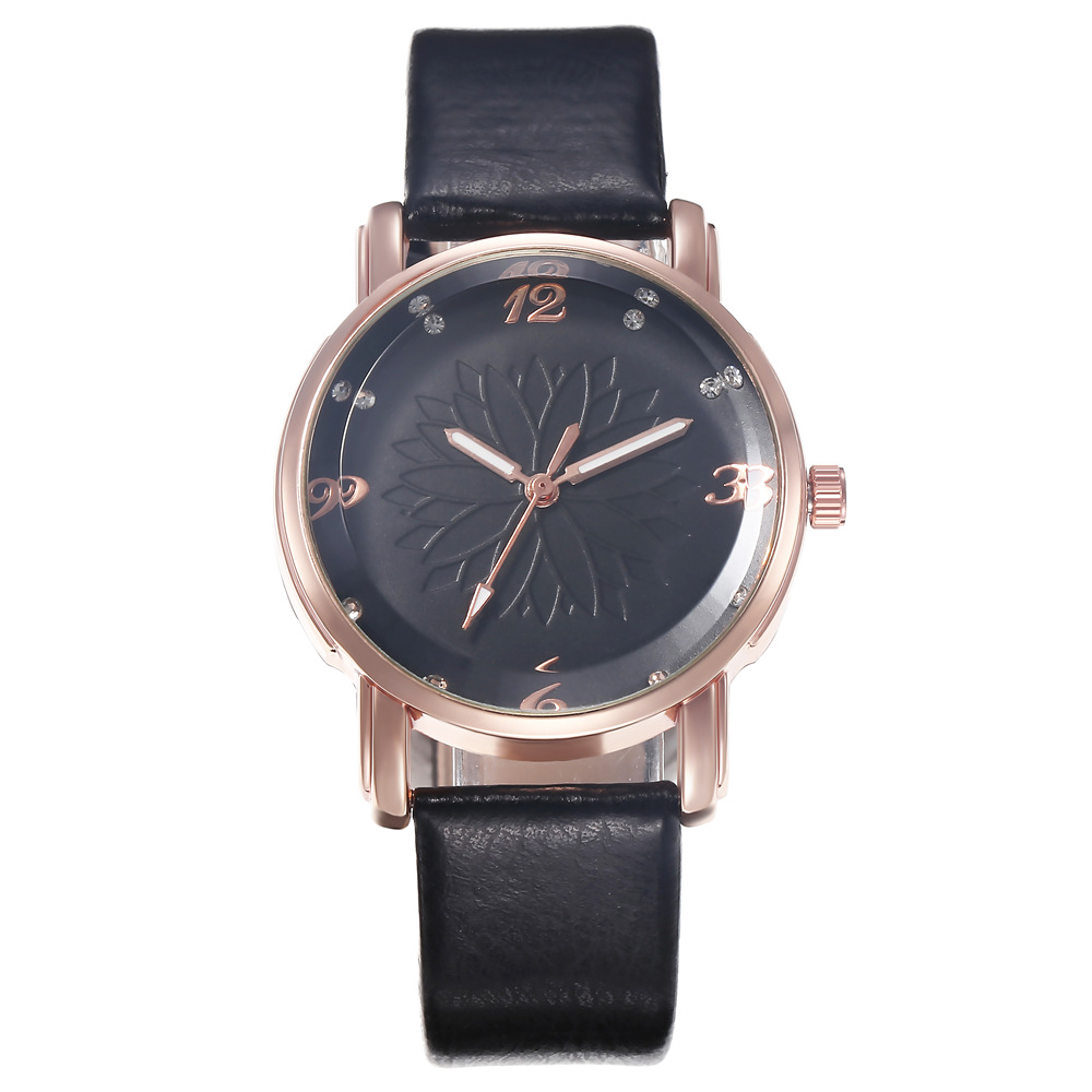 khorasan学生简约太阳花时尚腕表女款石英手表一件代发厂家直供