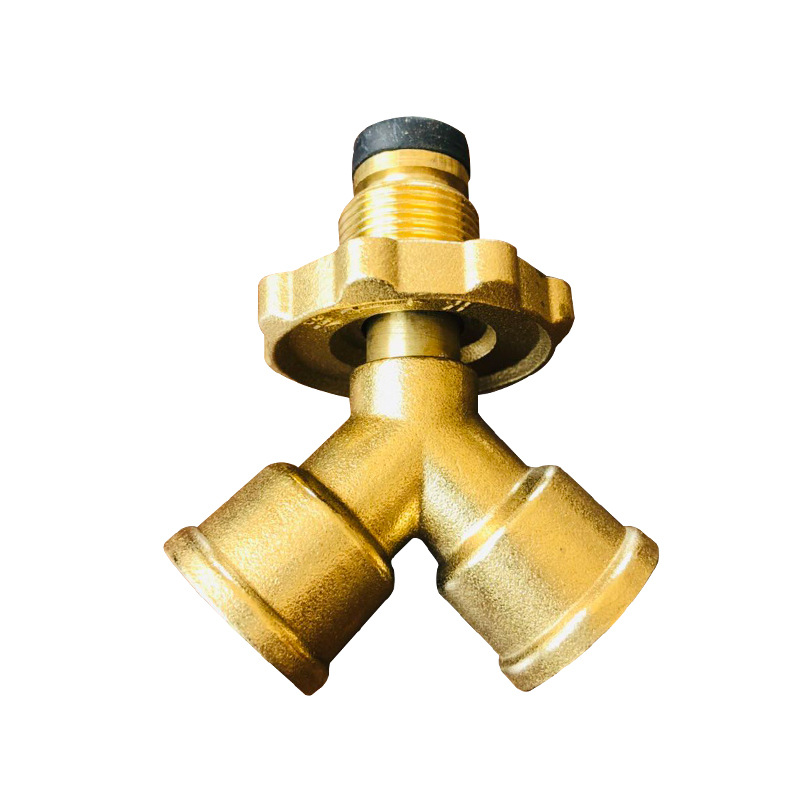 煤气瓶一分二接头 液化气煤气瓶连接口一分二路转换接头三通阀门
