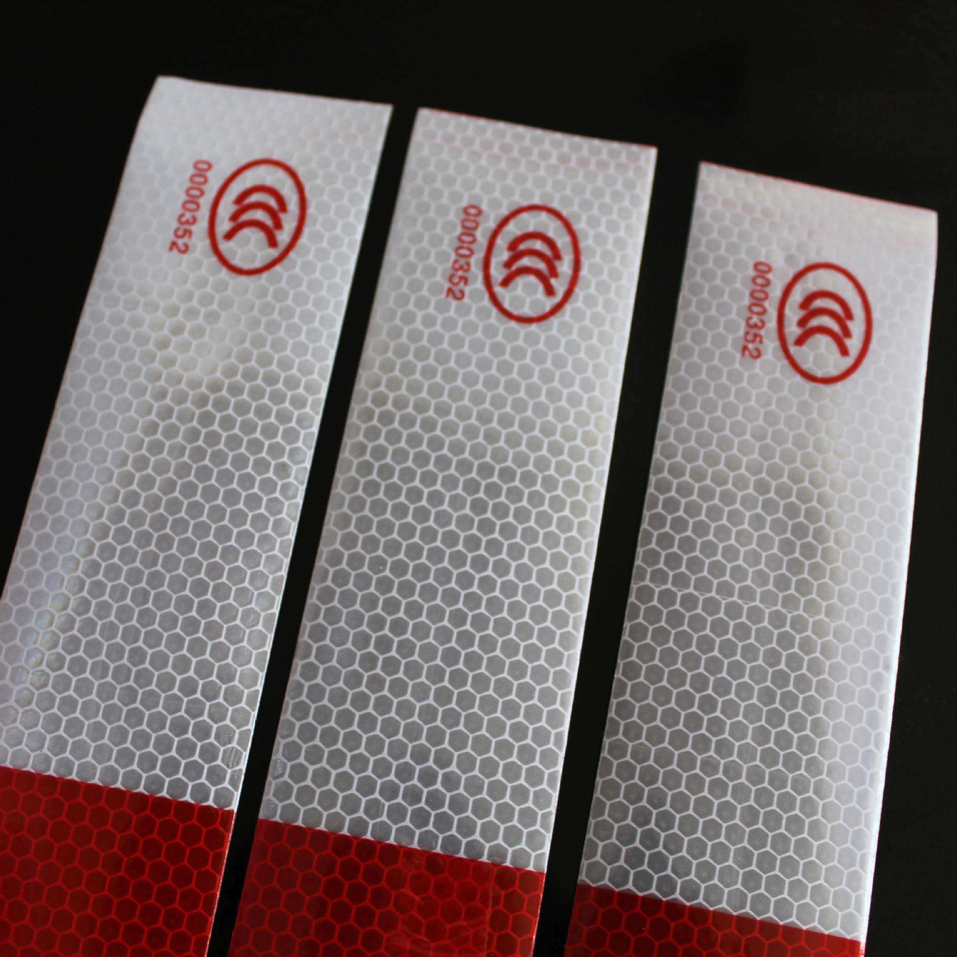 货车反光贴车辆年检夜间警示车贴标识红白相间反光条