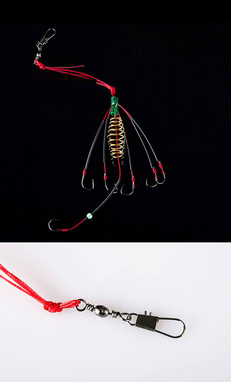 战龙防缠绕镀金腰鼓弹簧爆炸钩 鱼钩散装鱼钩彩钩渔具批发