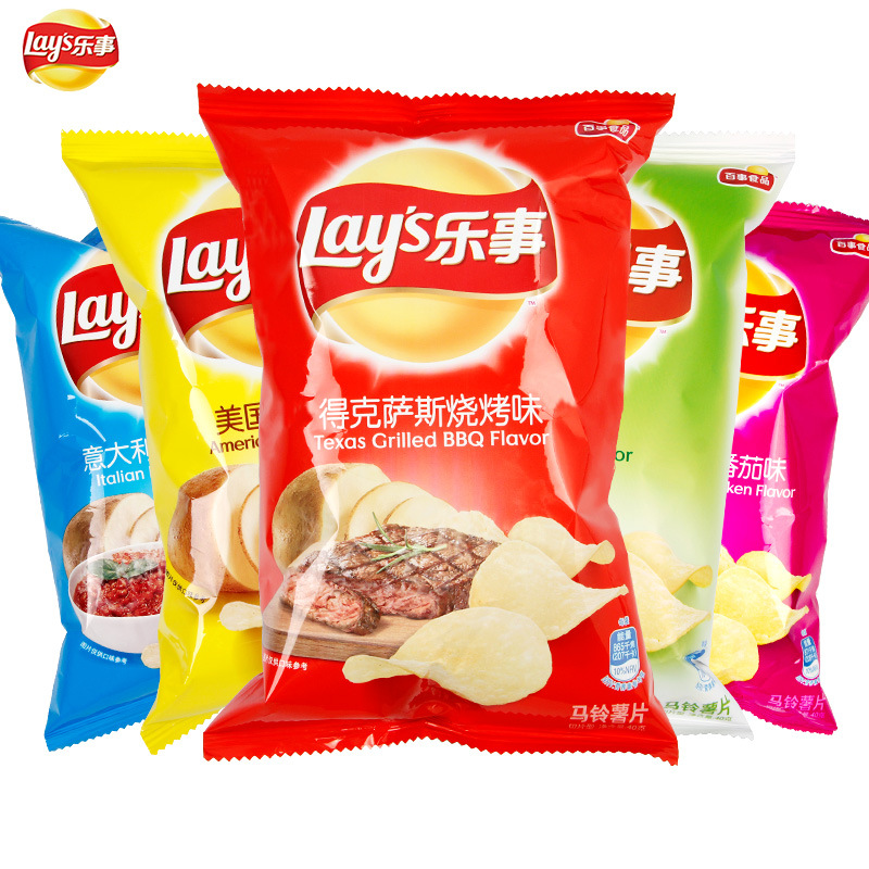 乐事薯片40g/袋多口味薯片膨化休闲办公室零食小吃即食薯片