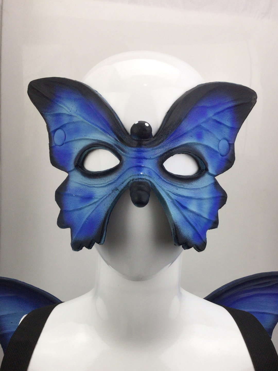 厂家销售万圣节圣诞节狂欢节派对表演道具仿真pu发泡蝴蝶面具