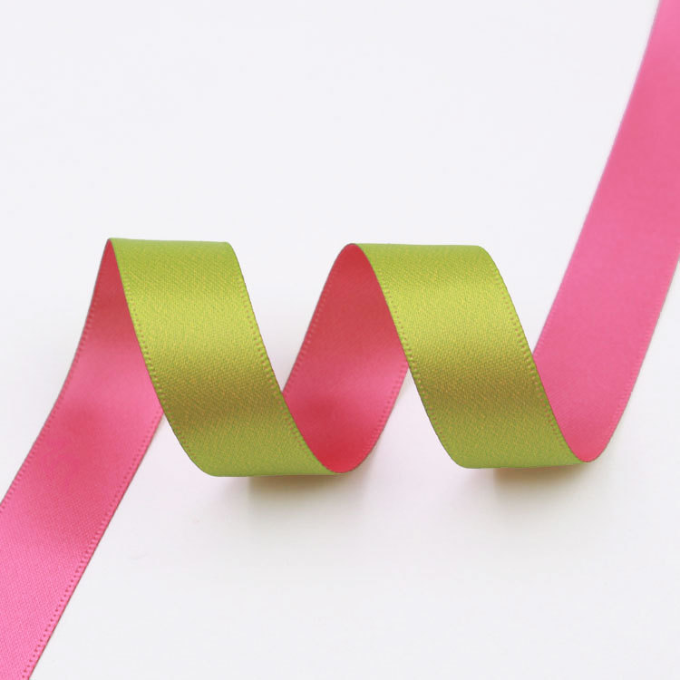 厦门厂家双面双色涤纶丝带 纯色双面丝带供应该logo印刷丝带