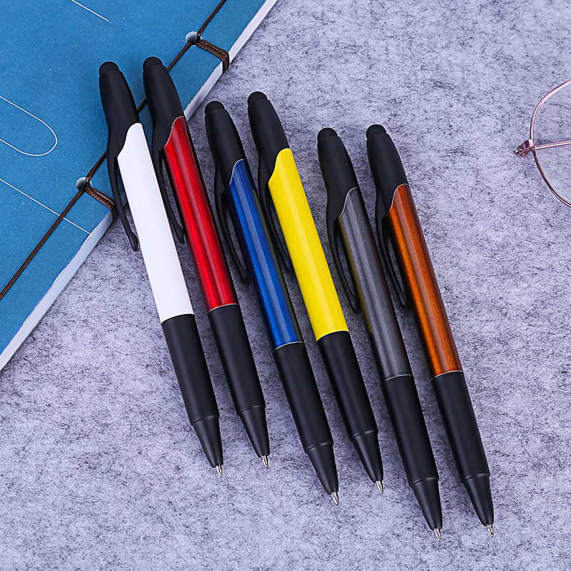 2020新款学生多色圆珠笔 荧光笔商务两用笔厂家直供来样定制