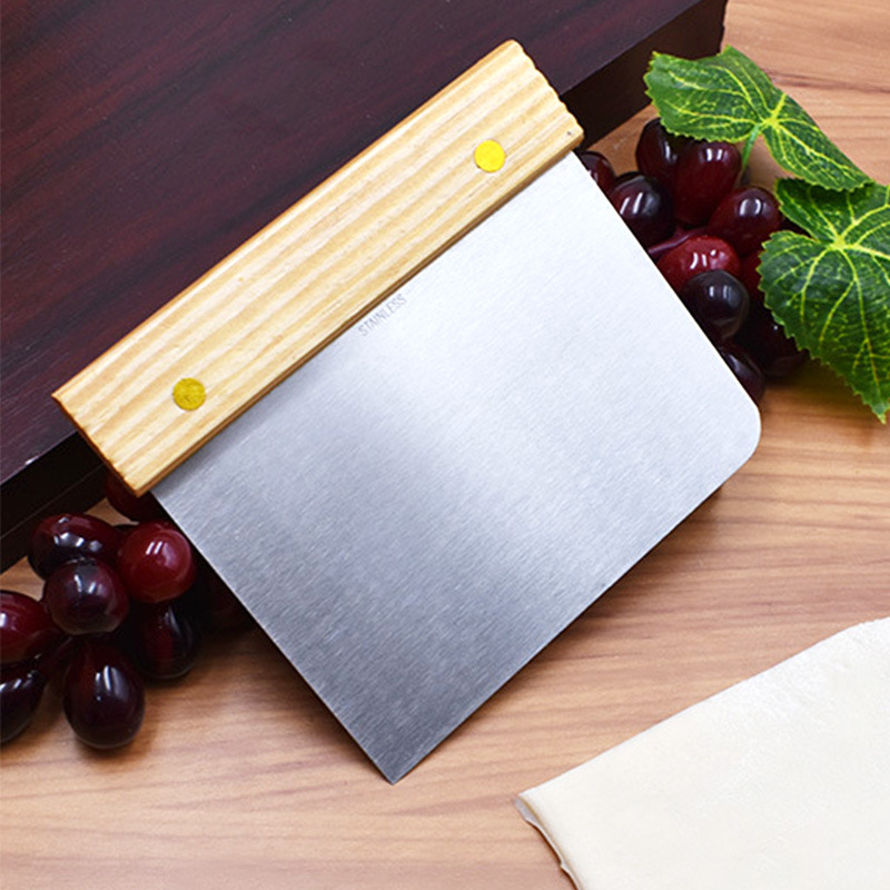 烘焙工具 不锈钢面粉刮 肠粉刮刀 烘焙用具方形披萨刀 切面团刮板