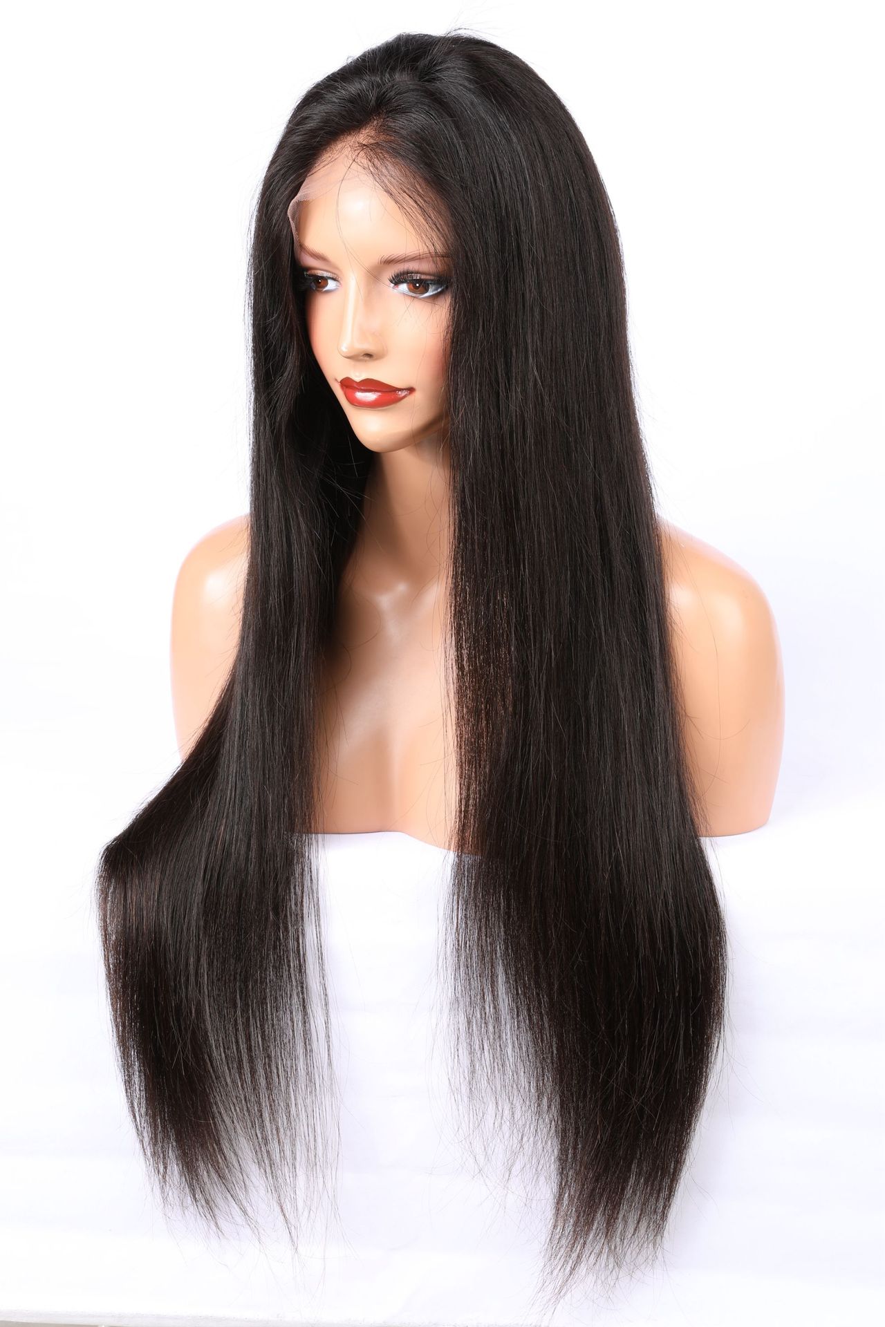 新款速卖通欧美 前蕾丝头套假发女 女士假发半手钩长直发