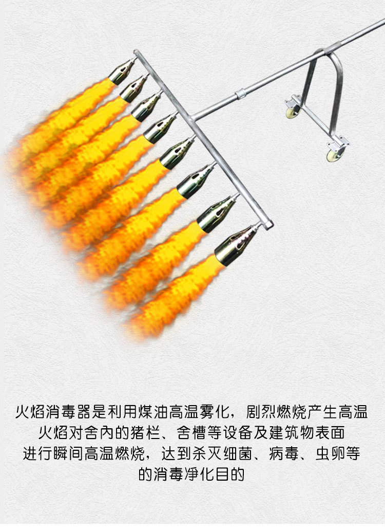 养殖场火焰消毒器 猪场高温火焰枪多头液化气喷火枪养殖器械消毒