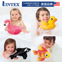 INTEX58590婴幼儿童充气戏水玩具可爱动物游泳池水中趣味玩沙玩具