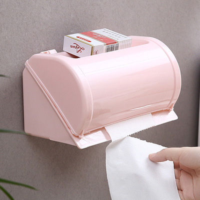 创意免打孔防水纸巾盒 卫生间壁挂擦手纸盒洗手间卫生纸厕纸盒