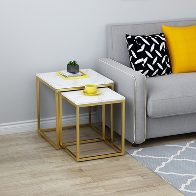 创意方形大小茶几组合 ins北欧实木多功能角几 简约客厅沙发边几