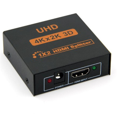 hdmi分配器1进2出 4kx2k 铁壳 一分二视频分屏器4口1x2 splitter