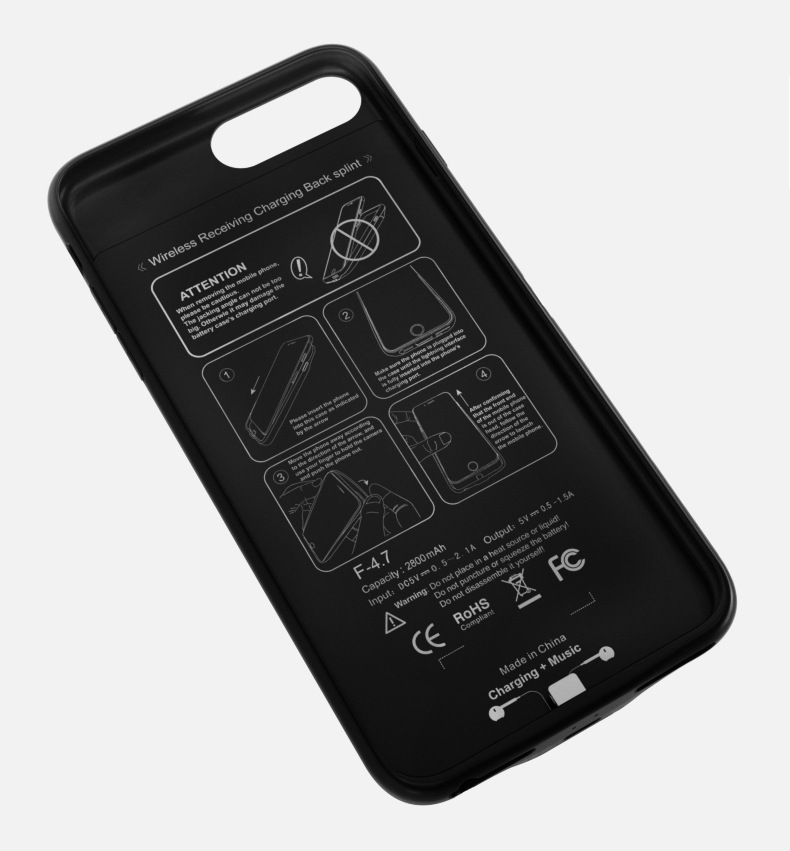 苹果无线移动背夹电源全包适用充电宝iphone7 8p通用备用背夹电池