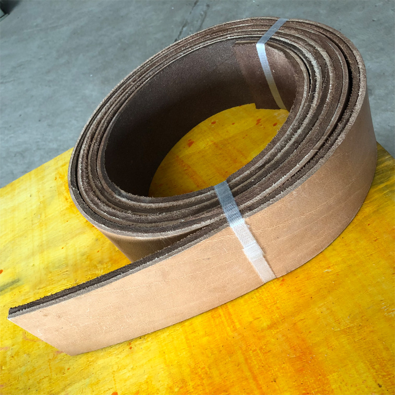 牛皮摩擦带摩擦压力机皮带条头层牛皮刹车带工业机械制动带10mm