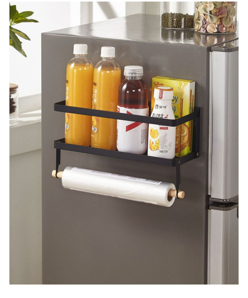 折叠款单层冰箱架 厨房冰箱壁挂架 家居洗衣机空调冰箱侧壁置物架