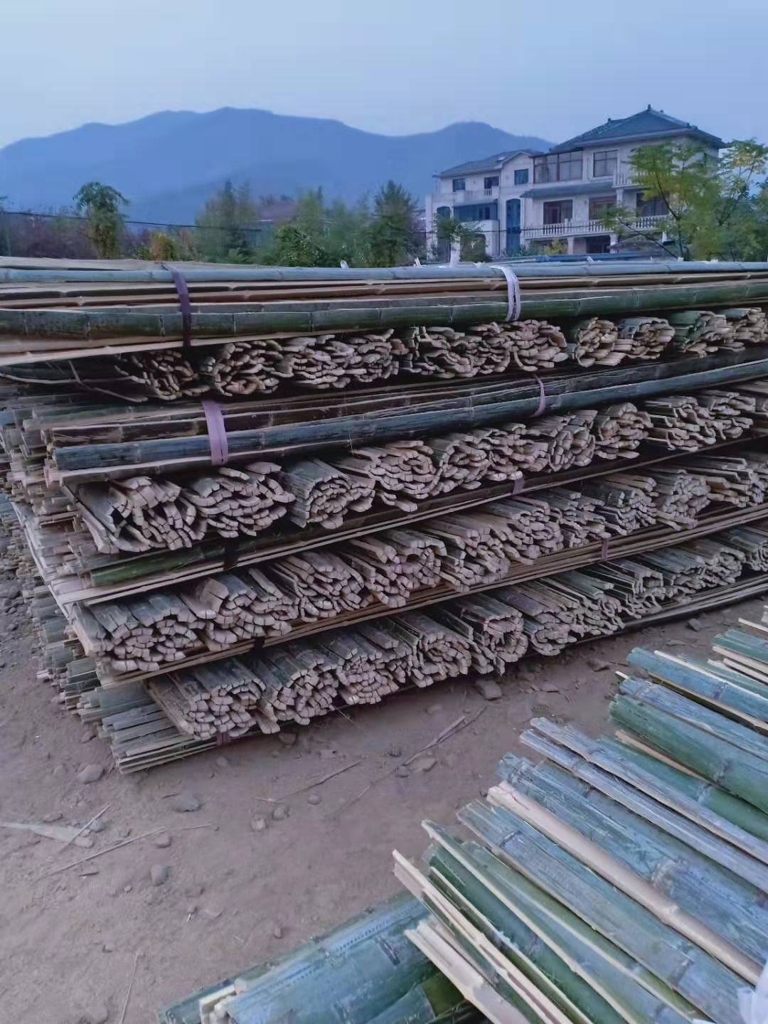 竹片批发竹条加工定做毛竹片大棚温棚竹条