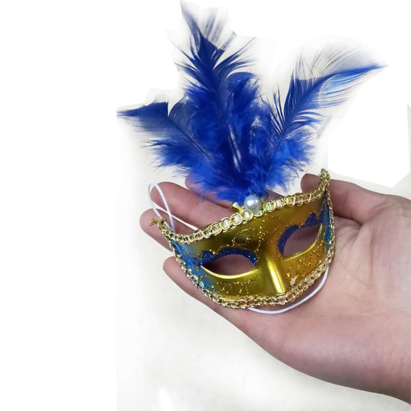化装舞会迷你小公主羽毛面具 六一儿童玩具小面具 喜庆节日面具