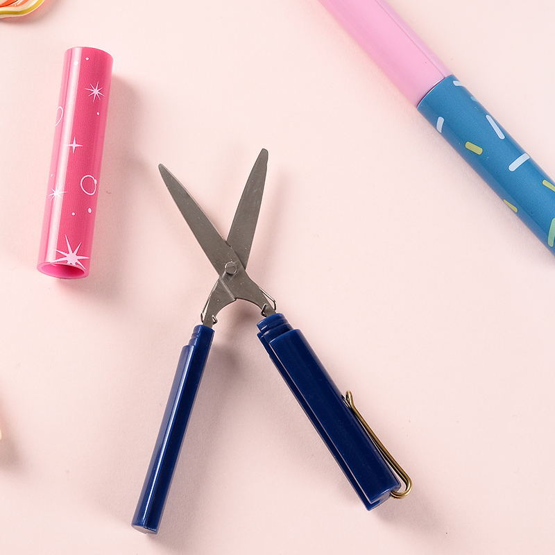 优凡创意剪刀笔 圆柱形便携式美工刀学生迷你多功能剪纸刀裁纸刀