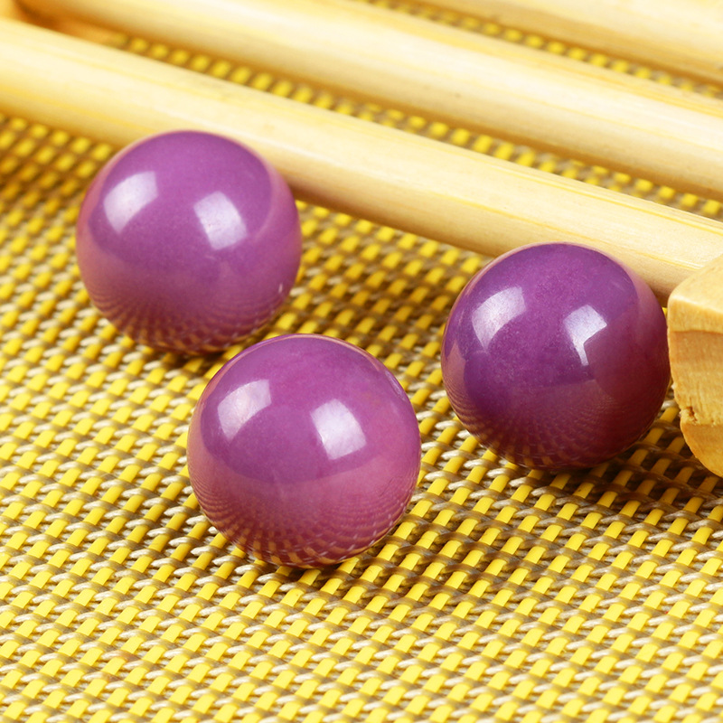 天然美国紫云母散珠单珠 水晶串珠手链多宝手串男女diy饰品配件