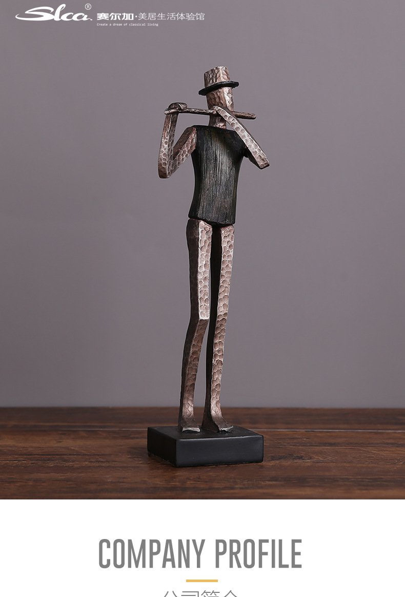 树脂工艺品乐队模型礼品摆件办公室人物雕像套装出口定制货源