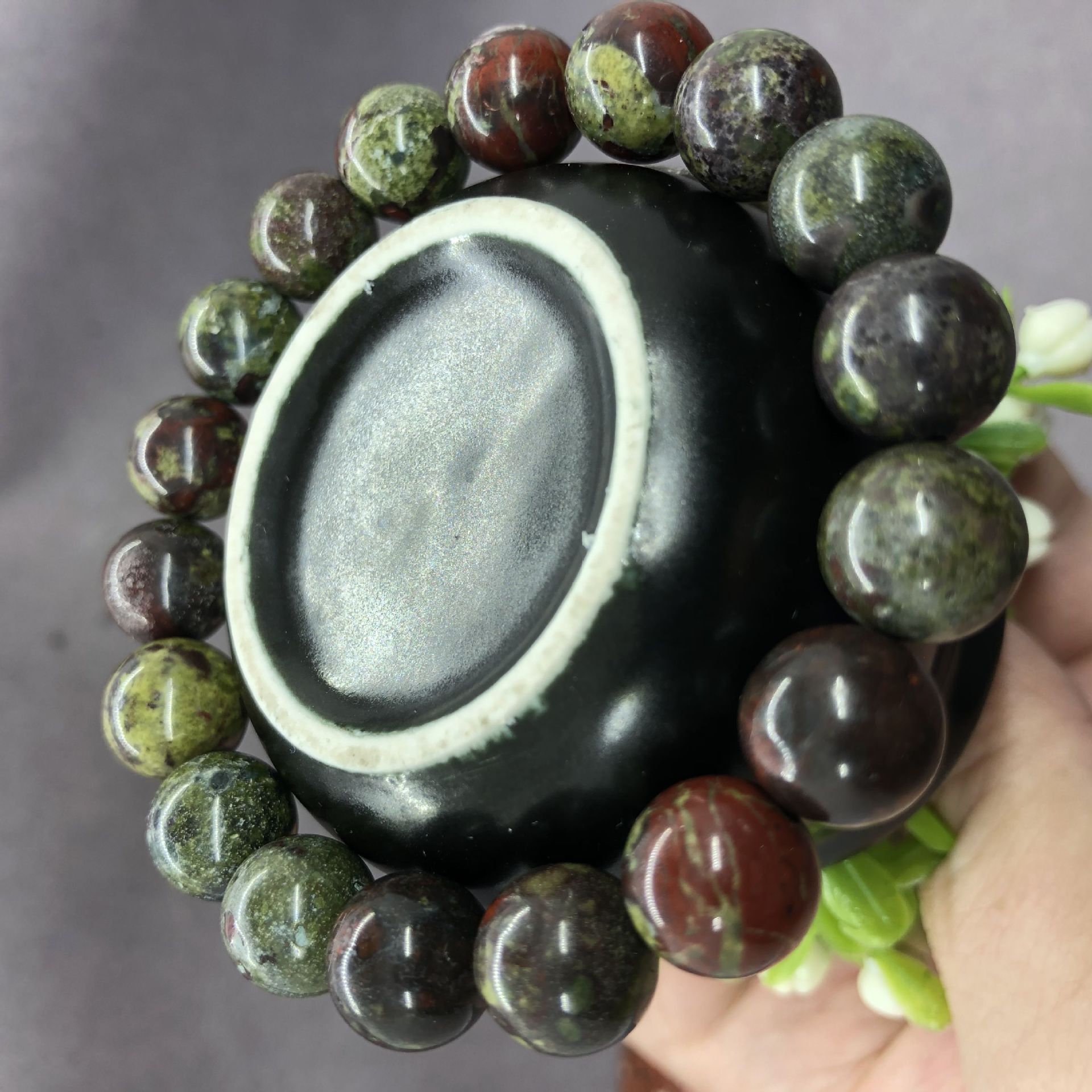 纯天然男士龙血石手链批发 6-12mm活血diy龙血石手串厂家直销wish