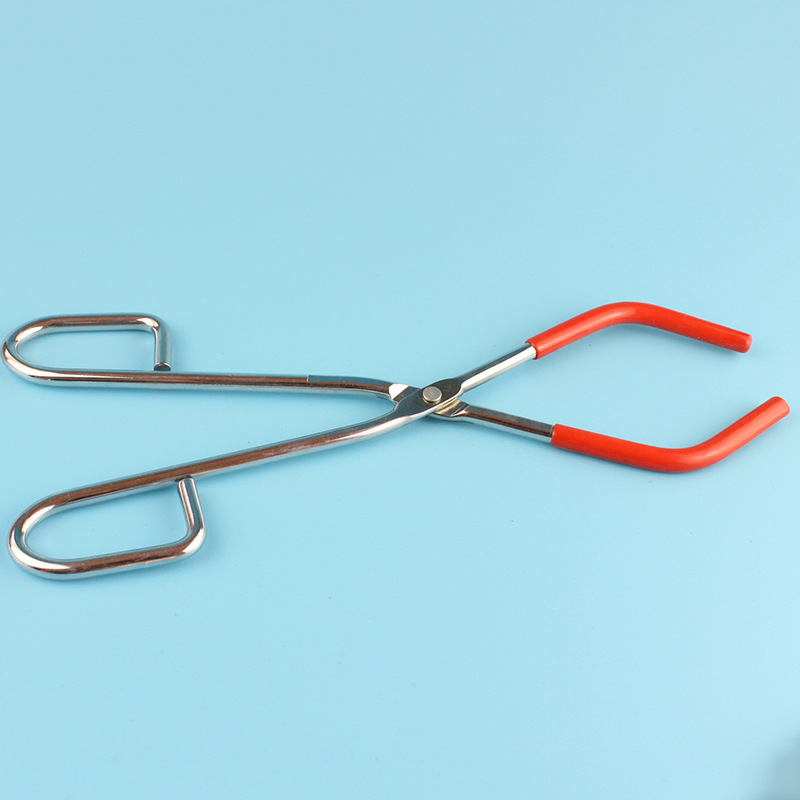 厂家供应 烧杯夹 浸塑烧杯夹 圆钢镀铬 烧杯钳 实验室夹