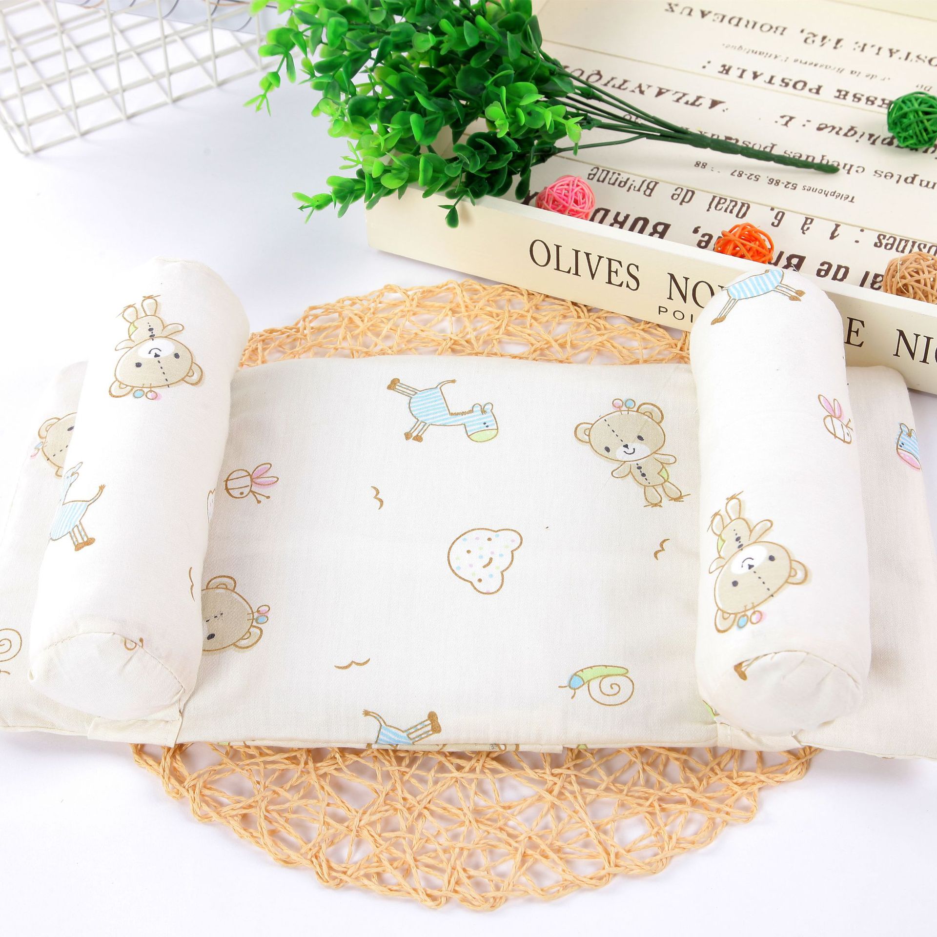 婴儿枕0-1岁新生儿定型枕适合婴儿3-6个月宝宝防偏头枕头