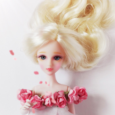 6分心怡娃娃 doll欣妍开眼改妆娃头手绘成品娃礼物柜台摆件芭芘