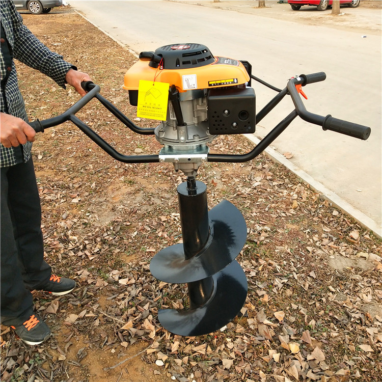 苗圃树苗种植挖坑机 手提式两冲程农用地钻机 硬土质植树挖坑机