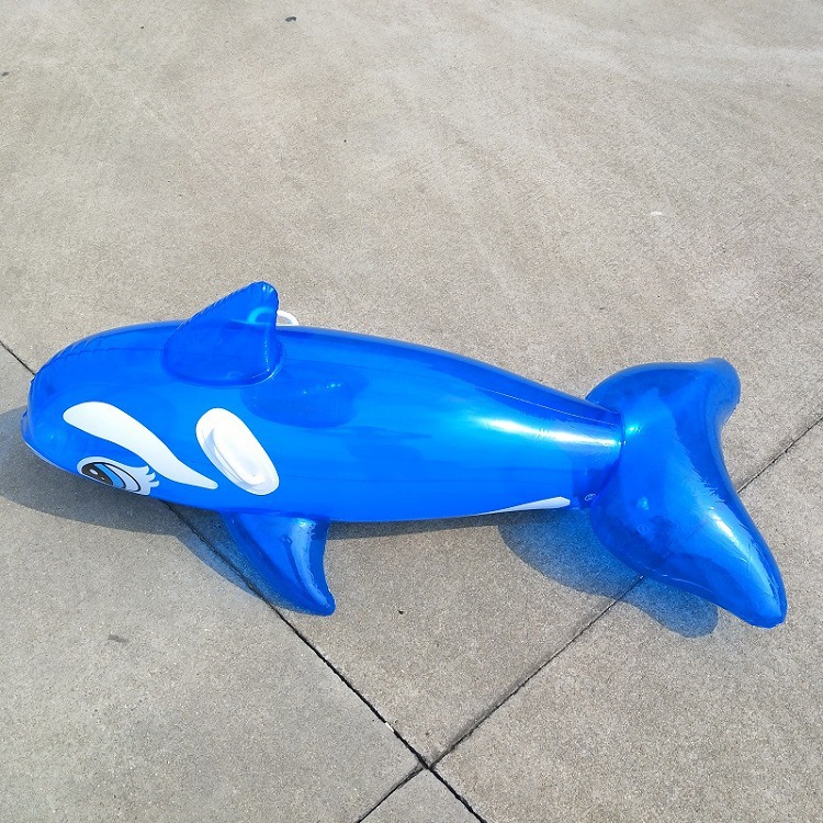 厂家现货 150cm新款动物充气海豚坐骑 儿童吹气海豚浮床零售批发