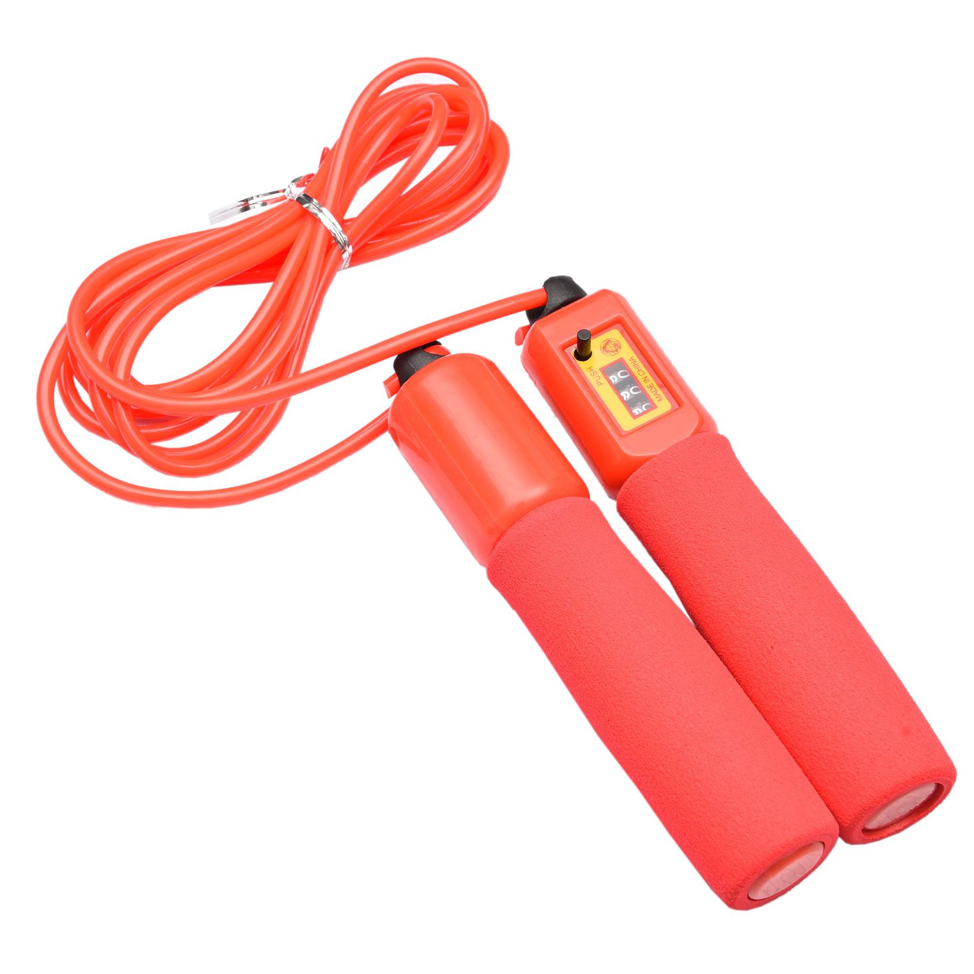 海绵大柄计数胶跳绳体育课健身跳绳体育用品 初中成人跳绳中考跳