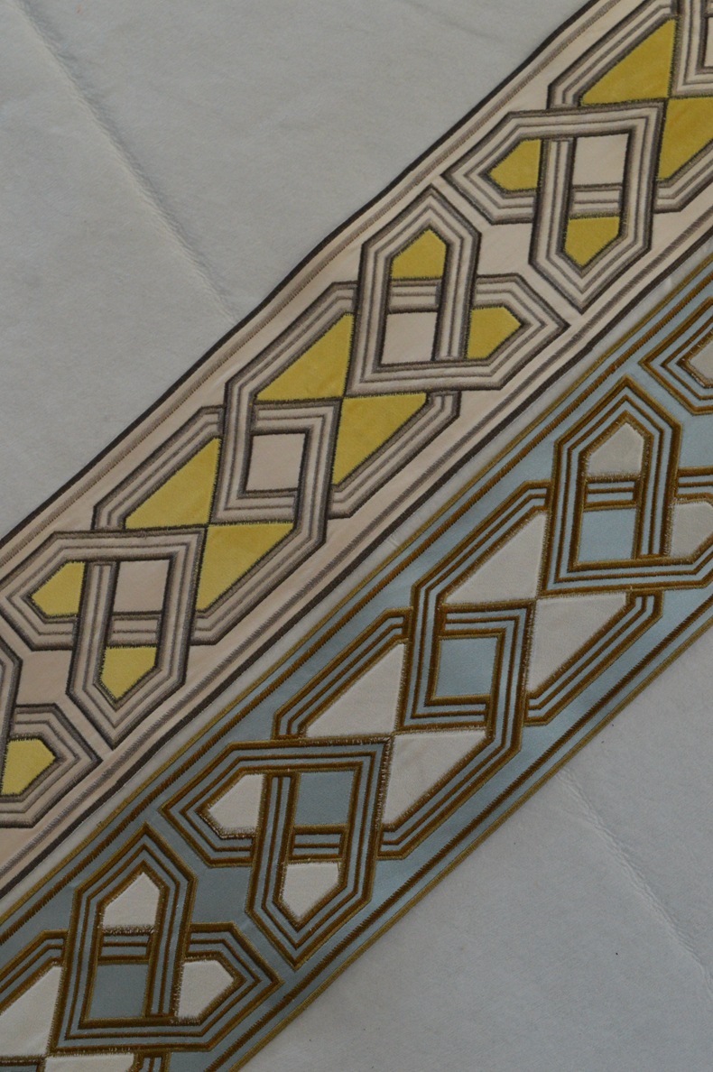 新中式花边厂家直供窗帘刺绣花边绣花窗帘布拼接窗帘成品定制