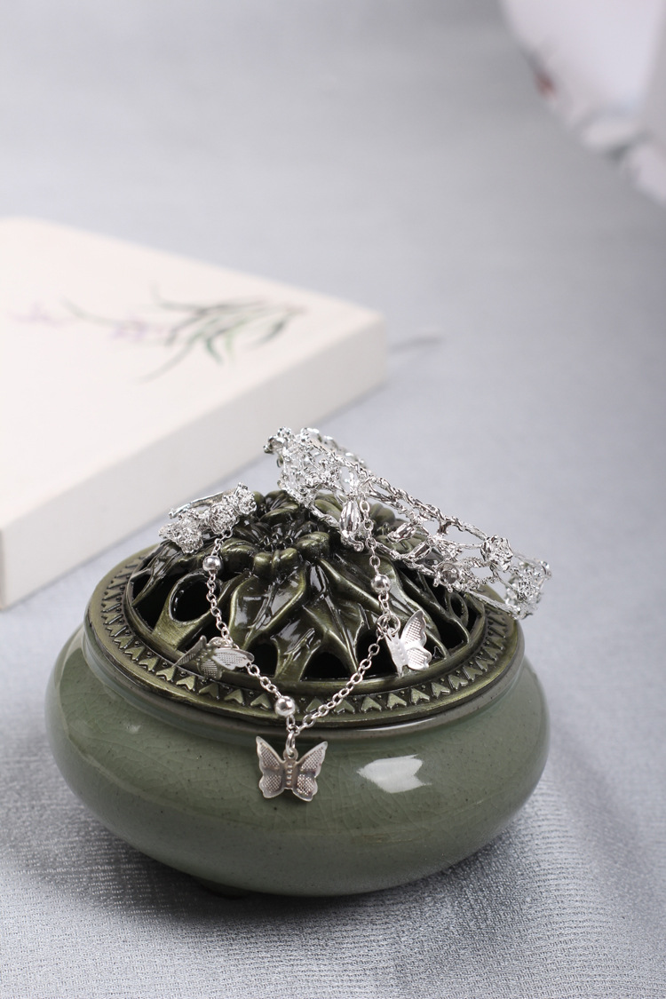 古风铃铛戒指手镯 汉服手饰开口镯子 中国风宫铃礼物宫廷复古饰品