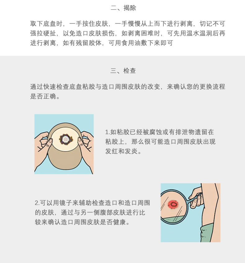 弘生造口袋一件式开口型水胶体肛门闭口型人造瘘袋大便肛肠1片装