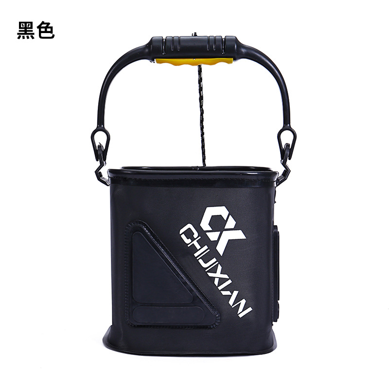 Micano Fishing Bucket with Rope Eva Thickened Fish Bucket Foldable Put Fish Live Fish Box Small Fishing Bucket Fishing Gear