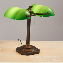 供应仿古民国蒋介石办公书桌台灯创意个性双头银行灯摄影道具灯