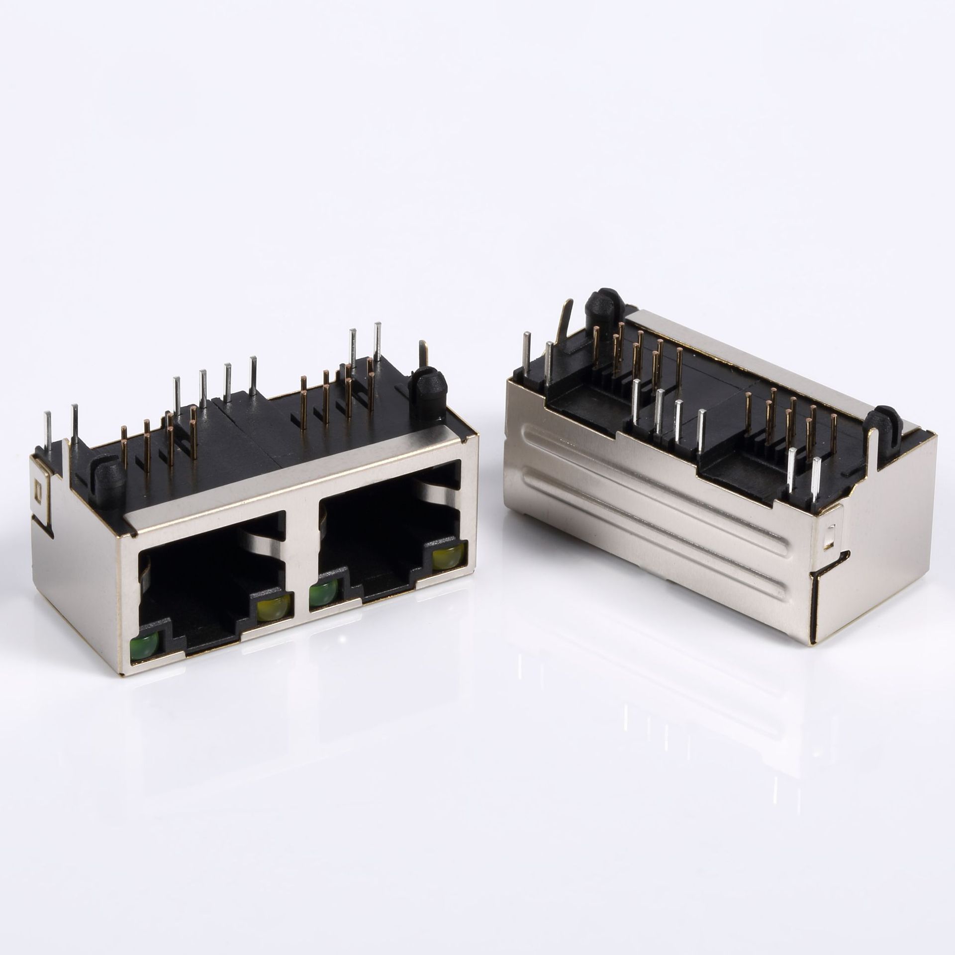 rj45插座rj4512带led平568p8crj45网络接口网口座全铜