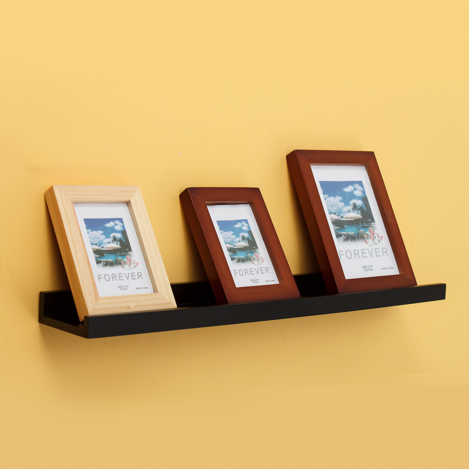 创意一字隔板搁板壁挂墙上实木置物架墙壁层板架子照片展示架