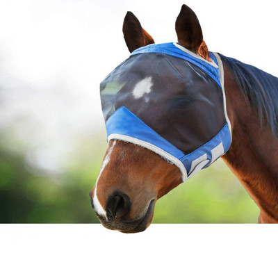 马匹飞行面罩舒适防蚊虫马脸罩优质舒适马头套亚马逊热销马术用品