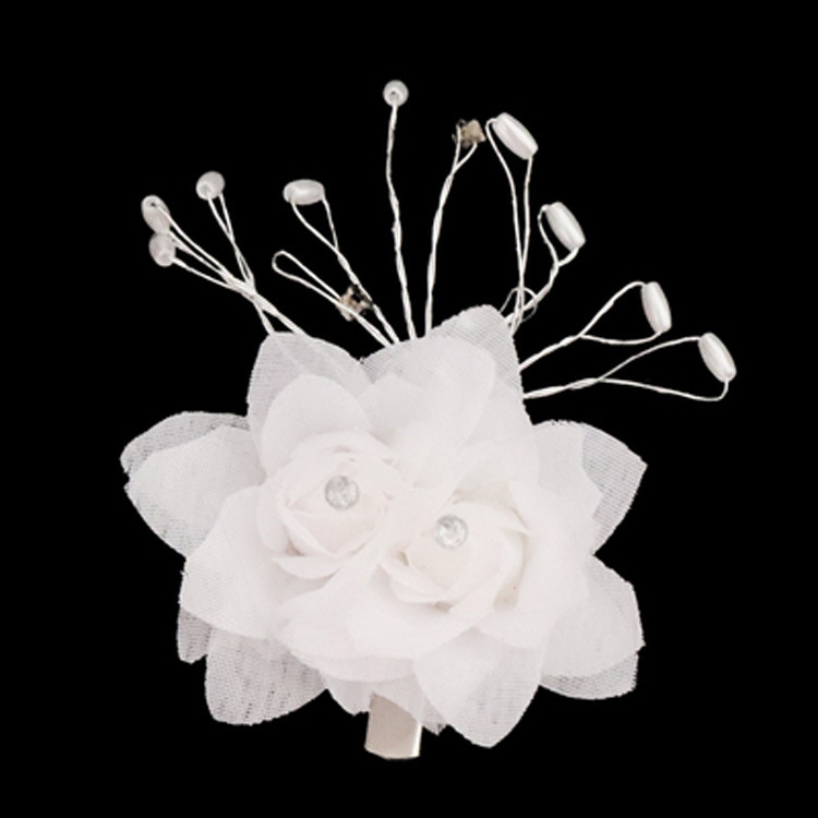 新娘盘头花儿童演出舞蹈头花 拉丁舞蹈头花表演舞台头饰水钻花朵