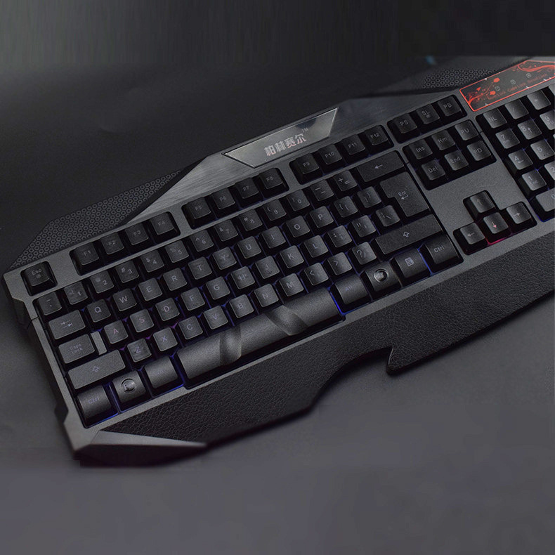 现货批发台式发光键盘 镭雕字体笔记本键盘 外接usb电脑有线键盘