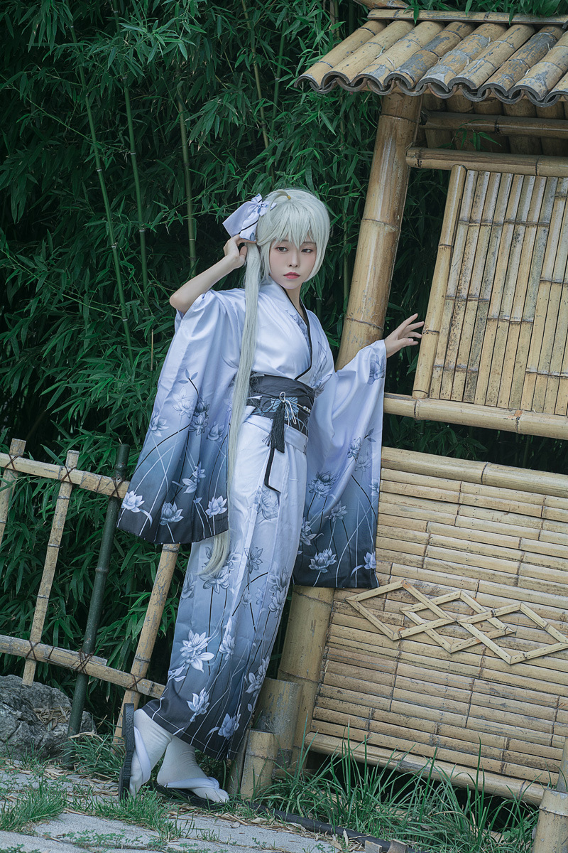 现货穹妹cosplay服缘之空春日野穹白色和服浴衣cosplay装女动漫