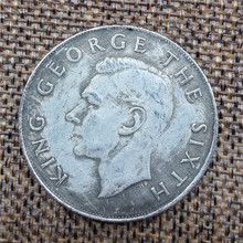 英王乔治六世1937做旧白铜银币外国银元可吹响直径38MM