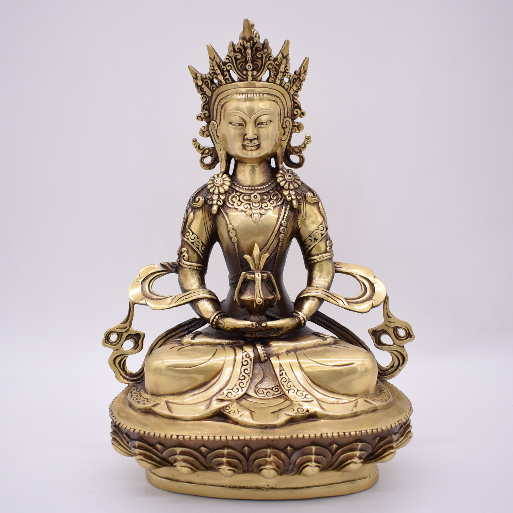 纯铜除盖障菩萨摆件 密宗藏传佛像用品